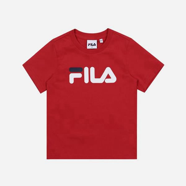 Fila Tričká Detske Červené - Uno Crew Neck S/S Vypredaj - Slovakia 34102-GYRT